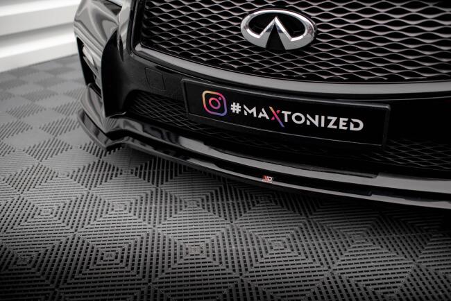 Maxton Design Frontlippe V.1 für Infiniti Q50 S Mk1 Hochglanz schwarz