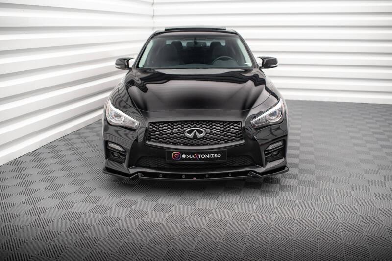 Maxton Design Frontlippe V.2 für Infiniti Q50 S Mk1 Hochglanz schwarz