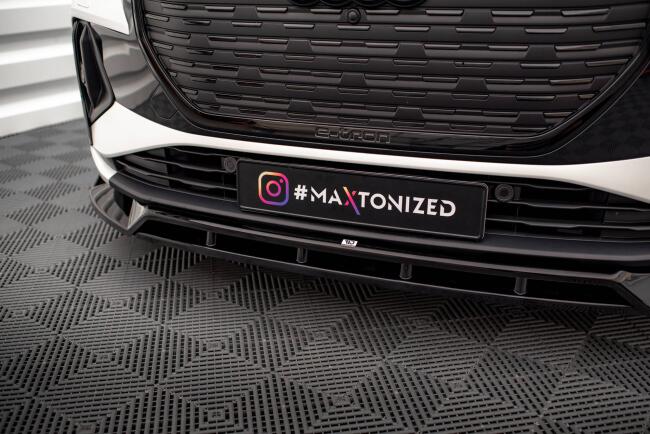 Maxton Design Frontlippe V.2 für Audi Q4 e-tron Sportback Mk1 Hochglanz schwarz