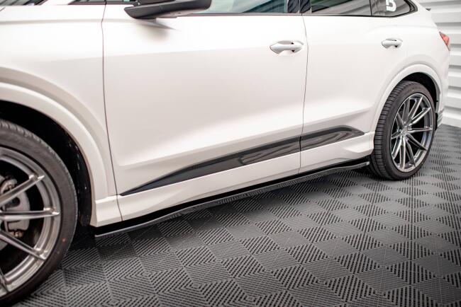 Maxton Design Seitenschweller (Paar) für Audi Q4 e-tron Sportback Mk1 Hochglanz schwarz