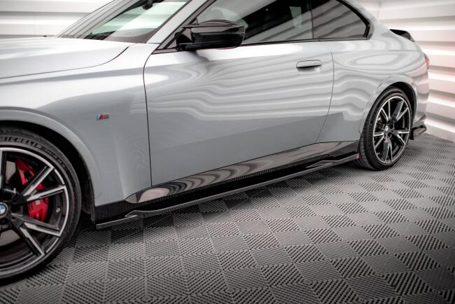 Maxton Design Seitenschweller (Paar) V.2 für BMW 2 Coupe M-Paket / M240i G42 Hochglanz schwarz