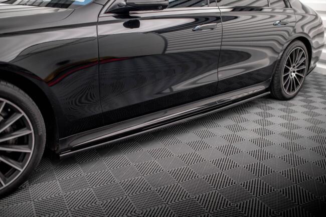 Maxton Design Seitenschweller (Paar) für Mercedes-Benz S Long AMG-Line V223 Hochglanz schwarz