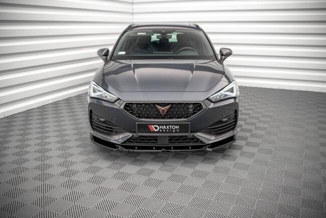 Maxton Design Frontlippe V.3 für Cupra Leon schwarz Hochglanz