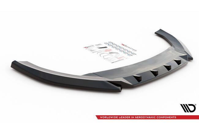 Maxton Design Frontlippe V.3 für Cupra Leon schwarz Hochglanz