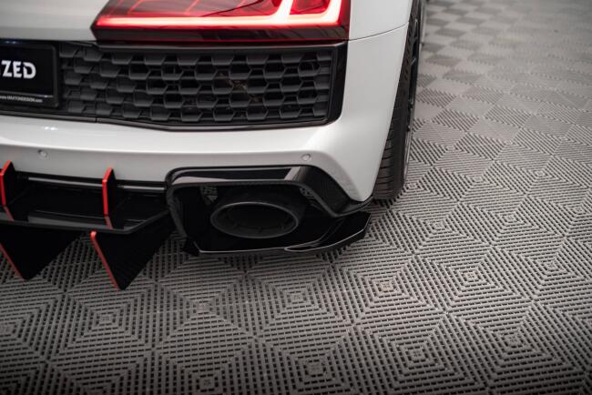 Maxton Design Diffusor Flaps für Audi R8 Mk2 Facelift Hochglanz schwarz