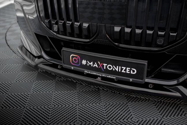 Maxton Design Frontlippe V.2 für BMW 7 M-Paket / M760e G70 Hochglanz schwarz