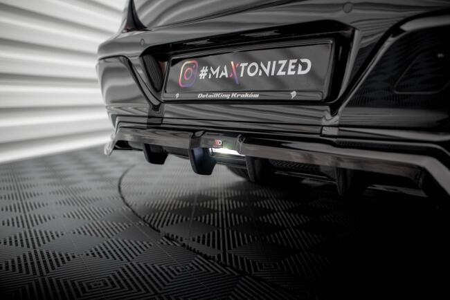 Maxton Design Heckdiffusor DTM Look für BMW 7 M-Paket G70 Hochglanz schwarz