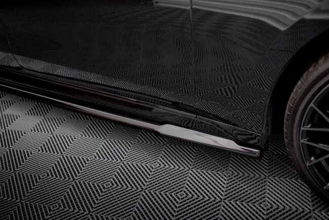 Maxton Design Seitenschweller (Paar) für BMW 7 M-Paket / M760e G70 Hochglanz schwarz