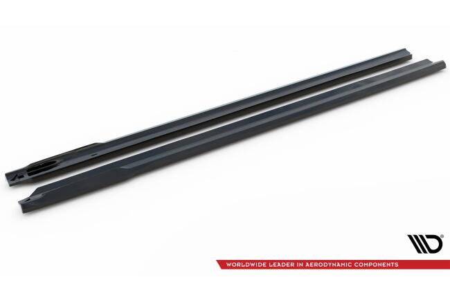 Maxton Design Seitenschweller (Paar) für BMW 7 M-Paket / M760e G70 Hochglanz schwarz