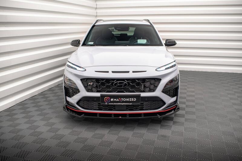 Maxton Design Frontlippe V.2 für Hyundai Kona N Mk1 Hochglanz schwarz