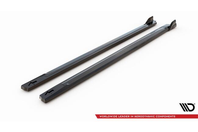Maxton Design Seitenschweller (Paar) V.2 für Hyundai Kona N Mk1 Hochglanz schwarz