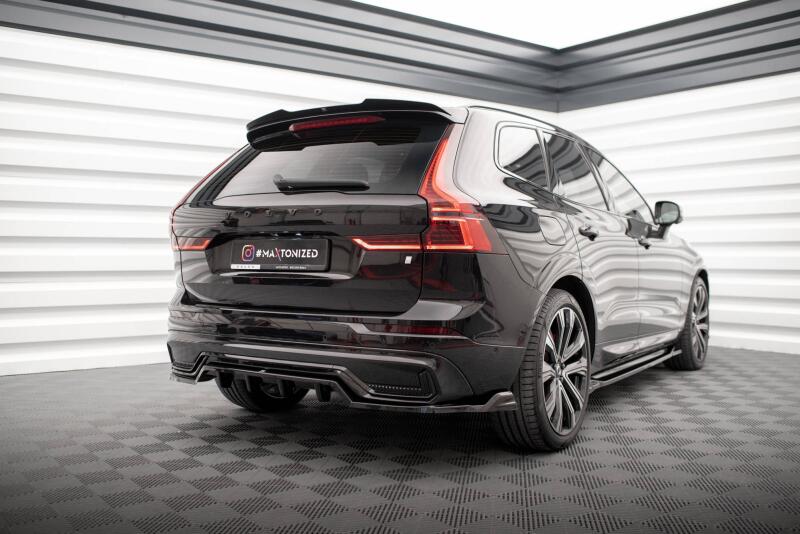 Maxton Design Heckdiffusor DTM Look für Volvo XC60 R-Design Mk2 Facelift 2021- Hochglanz schwarz