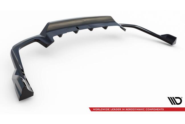 Maxton Design Heckdiffusor DTM Look für Volvo XC60 R-Design Mk2 Facelift 2021- Hochglanz schwarz