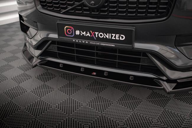 Maxton Design Frontlippe V.2 für Volvo XC90 R-Design Mk2 Facelift Hochglanz schwarz