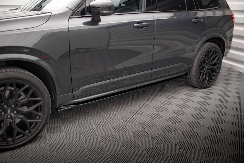 Maxton Design Seitenschweller für Volvo XC90 R-Design Mk2 Facelift Hochglanz schwarz