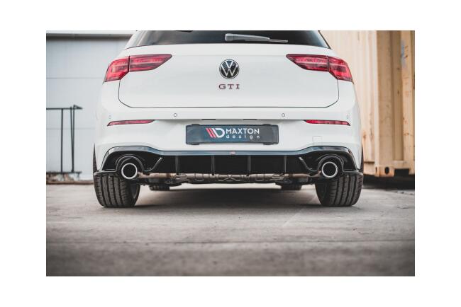 Edelstahl Sportauspuff Endschalldämpfer für VW Golf 8 GTI / Clubsport Endrohre 2x100mm poliert