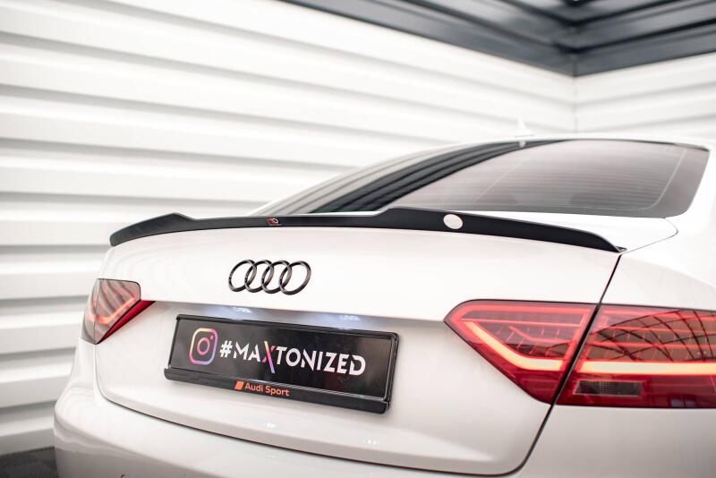 Maxton Design Heckspoiler Lippe V.2 für Audi A5 / A5 S-Line / S5 Coupe B8 8T Hochglanz schwarz