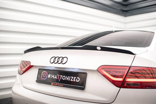 Maxton Design ABS Spoiler Aufsatz für Audi A5 8T S5|RS5 S-Line schwarz  hochglanz