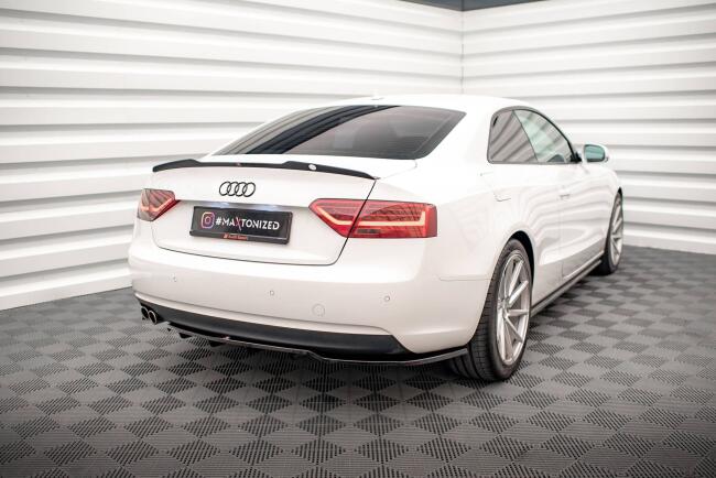 Maxton Design Heckspoiler Lippe V.2 für Audi A5 / A5 S-Line / S5 Coupe B8 8T Hochglanz schwarz
