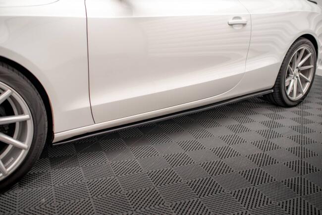 Maxton Design Seitenschweller (Paar) für Audi A5 / A5 S-Line / S5 Coupe B8 8T Hochglanz schwarz