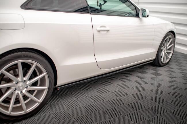 Maxton Design Seitenschweller (Paar) für Audi A5 / A5 S-Line / S5 Coupe B8 8T Hochglanz schwarz