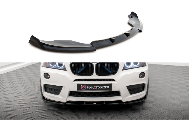Maxton Design Frontlippe für BMW X3 M-Paket F25 Hochglanz schwarz