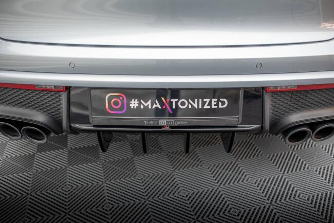 Maxton Design Heckdiffusor für Porsche Macan Mk2 Hochglanz schwarz