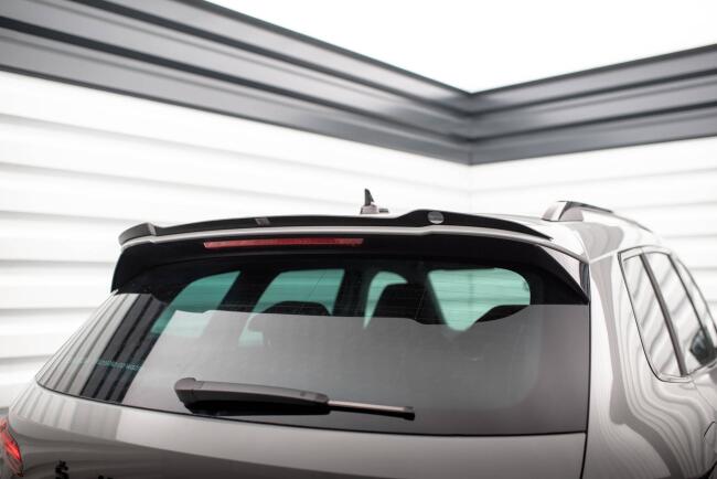 Maxton Design Spoiler Lippe für Skoda Karoq Sportline Mk1 Facelift Hochglanz schwarz