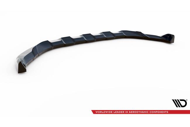 Maxton Design Frontlippe V.2 für Volkswagen T-Roc R Mk1 Facelift Hochglanz schwarz