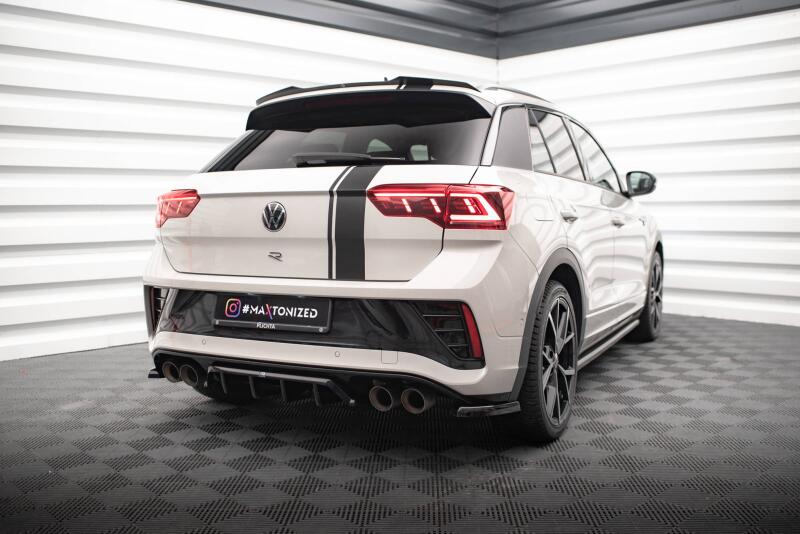 Maxton Design Heckdiffusor DTM Look für Volkswagen T-Roc R Mk1 Facelift Hochglanz schwarz