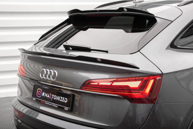 Maxton Design Heckspoiler Lippe (unten) für Audi SQ5 Sportback Mk2 Facelift Hochglanz schwarz