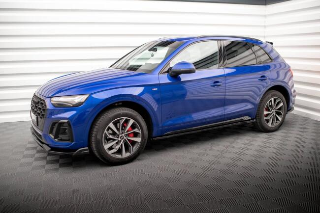 Maxton Design Seitenschweller (Paar) für Audi SQ5 / Q5 S-Line SUV / Sportback Mk2 Facelift Hochglanz schwarz