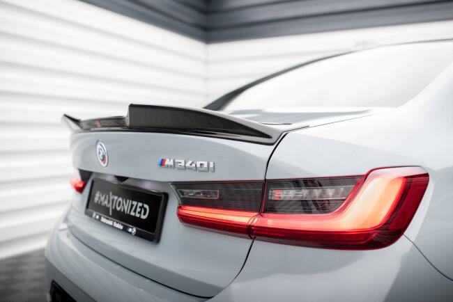 Maxton Design Spoiler Lippe für 3D BMW 3er M340i / M-Paket G20 / G20 Facelift Hochglanz schwarz
