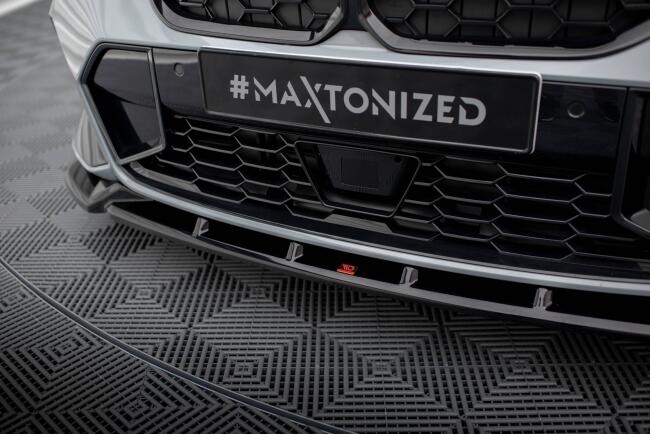 Maxton Design Frontlippe für BMW 3er M340i / M-Paket G20 / G20 Facelift Hochglanz schwarz