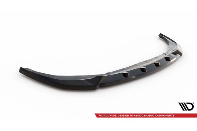 Maxton Design Frontlippe für BMW 3er M340i / M-Paket G20 / G21 Facelift (2022-) Hochglanz schwarz