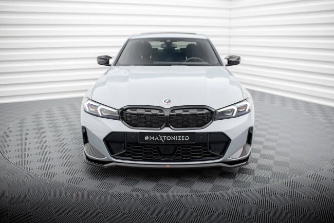 Maxton Design Frontlippe V.2 für BMW 3er M340i / M-Paket G20 / G20 Facelift Hochglanz schwarz