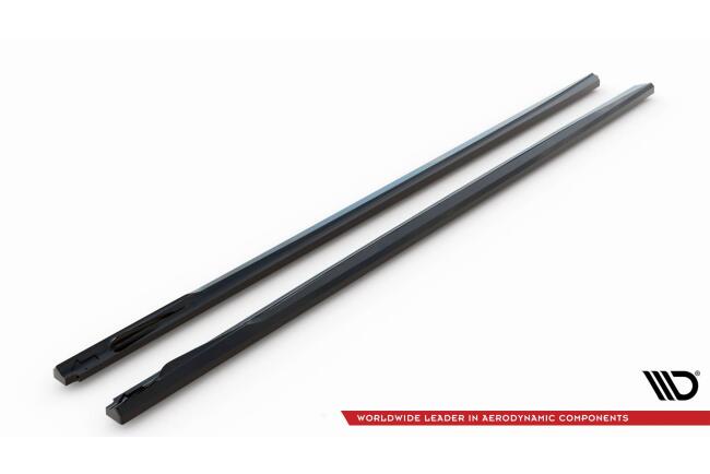 Maxton Design Seitenschweller (Paar) für BMW 3er M340i / M-Paket G20 / G21 Facelift Hochglanz schwarz