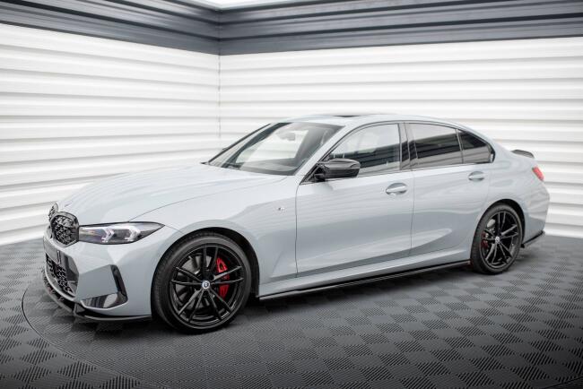 Maxton Design Seitenschweller (Paar) für BMW 3er M340i / M-Paket G20 / G21 Facelift Hochglanz schwarz