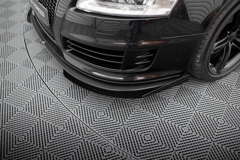 Maxton Design Street Pro Frontlippen-Flaps für Audi RS6 Avant C6 Hochglanz schwarz