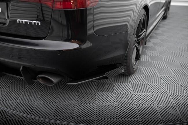 Maxton Design Street Pro Heckdiffusor-Flaps für Audi RS6 Avant C6 Hochglanz schwarz