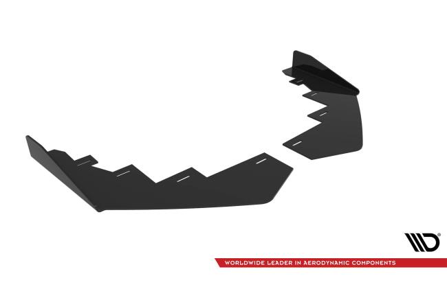 Maxton Design Street Pro Frontlippen Flaps für BMW 2 Coupe M-Paket / M240i G42 Hochglanz schwarz