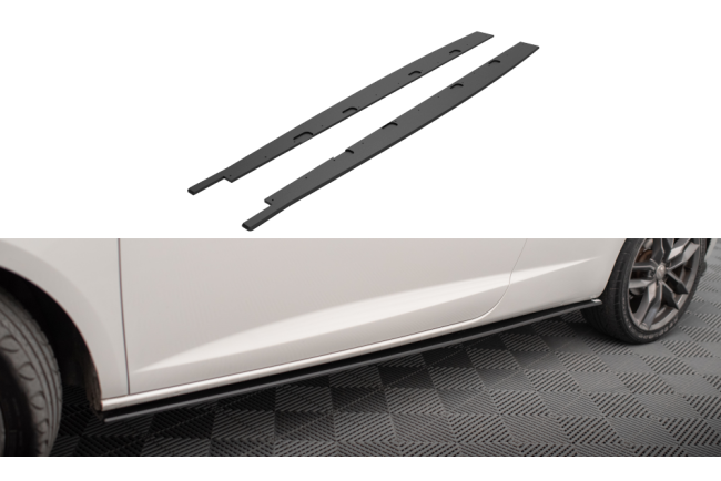 Maxton Design Street Pro Seitenschweller für Seat Ibiza Sport Coupe Mk4 schwarz matt