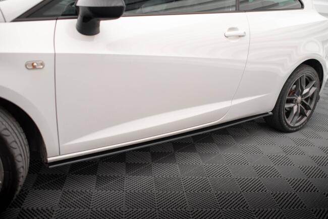 Maxton Design Street Pro Seitenschweller für Seat Ibiza Sport Coupe Mk4 schwarz rot
