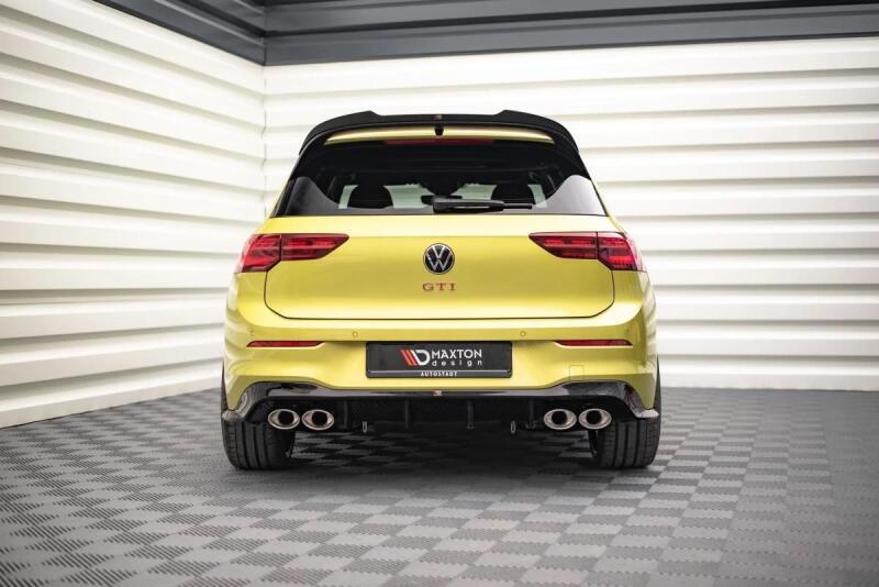 Sportauspuff und Maxton Heckdiffusor V.3 für VW Golf 8 GTI Endrohre 4 x 120x80mm