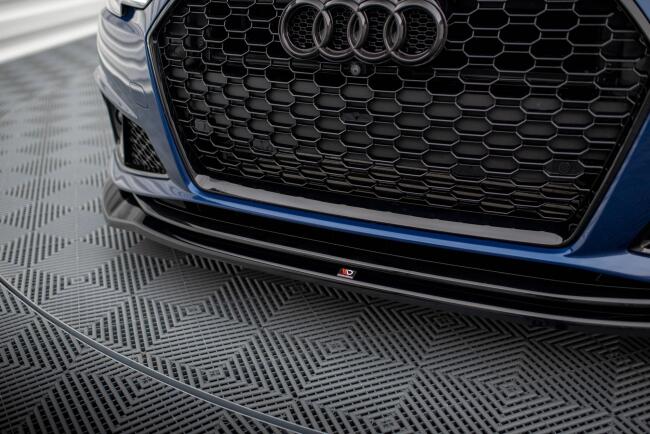 Maxton Design Frontlippe V.2 für Audi A4 Competition B9  Hochglanz schwarz