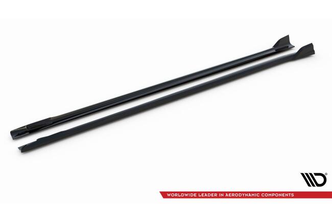 Maxton Design Seitenschweller für BMW X3 M-Paket G01 Facelift Hochglanz schwarz