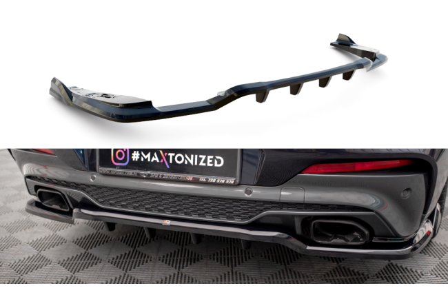 Maxton Design Heckdiffusor V.2 DTM Look für BMW X4 M-Paket G02 Hochglanz schwarz