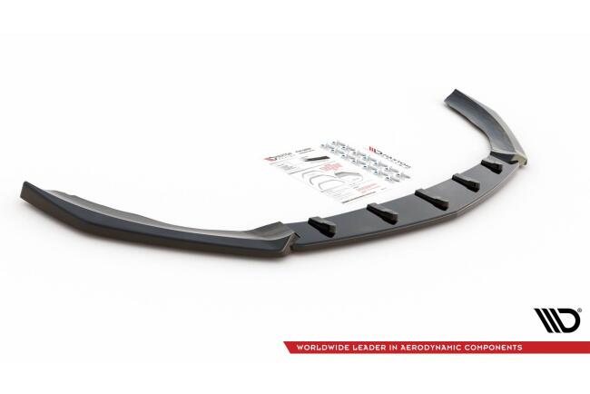 Maxton Design Frontlippe V.4 für Mercedes A35 AMG / AMG-Line W177  Hochglanz schwarz