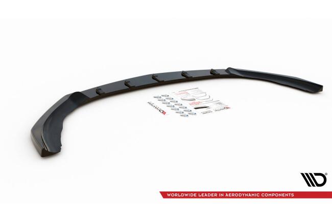 Maxton Design Frontlippe V.4 für Mercedes A35 AMG / AMG-Line W177  Hochglanz schwarz