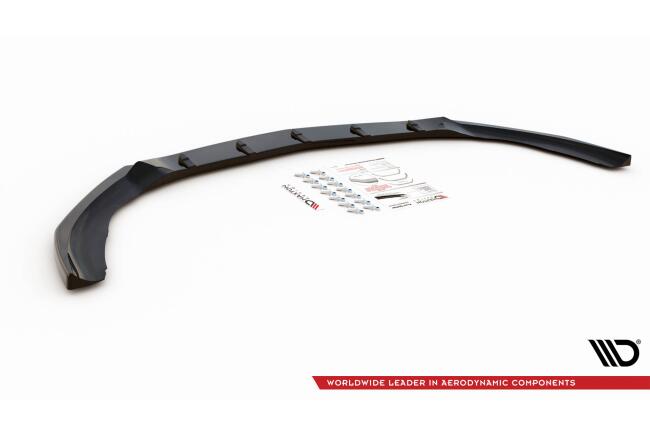 Maxton Design Frontlippe V.5 für Mercedes A35 AMG / AMG-Line W177  Hochglanz schwarz
